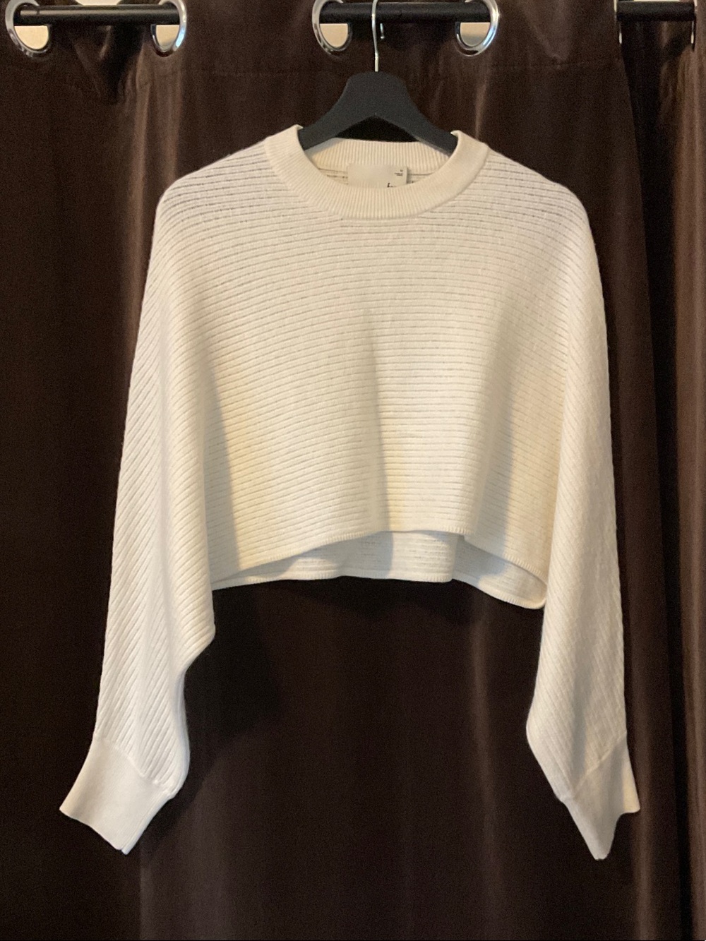 Wilfred Cream Ribbed Crewneck Sweater